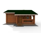 Проект Дом 65 (Одноэтажный дом для постоянного проживания с двумя спальнями и просторной террасой)